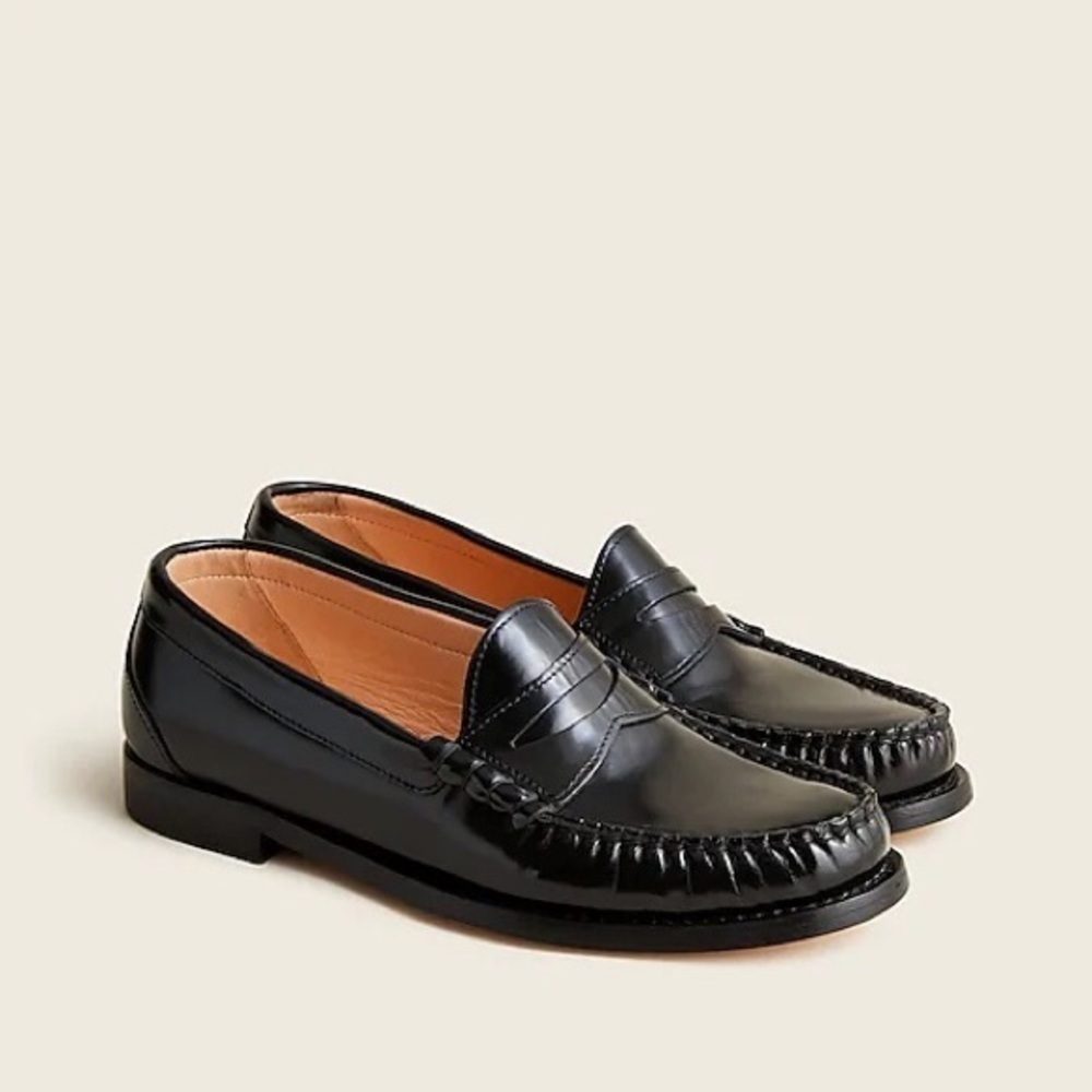 J. Crew Winona penny loafers in spazzolato leather Item BA190